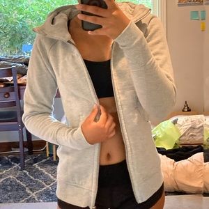 Grey Lululemon scuba jacket